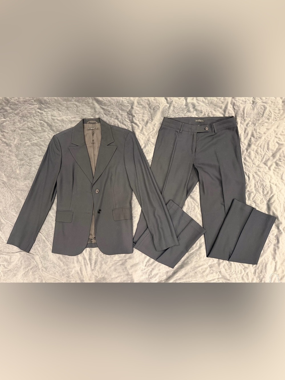 Sisley Women's Charcoal Pinstripe Blazer & Trousers